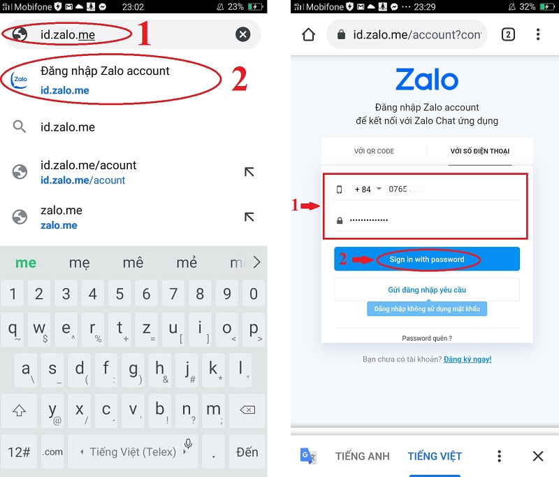 Cách đăng nhập Zalo nền web bằng điện thoại Android