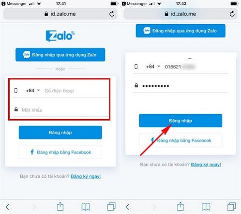 Cách dùng iPhone đăng nhập Zalo trên nền web