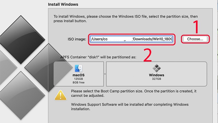 Tạo phân vùng cho Windows trên Macbook