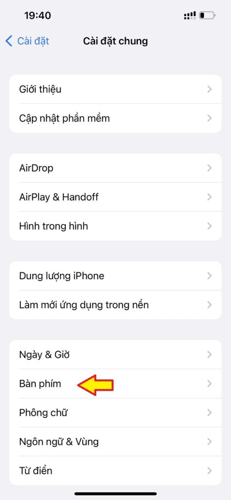 Hướng dẫn bật lại bàn phím tiếng Việt trên iPhone
