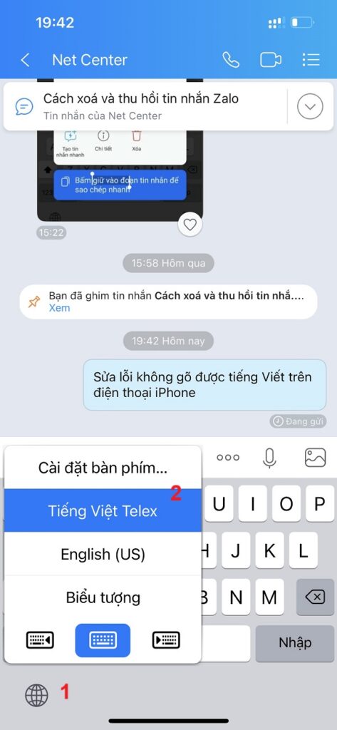 Hướn dẫn cách bật lại bàn phím tiếng Việt trên điện thoại iPhone