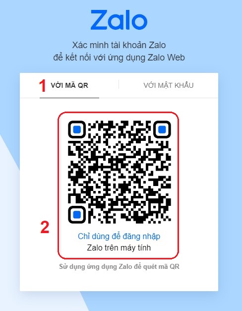 Đăng nhập Zalo bằng mã QR bằng Zalo Web
